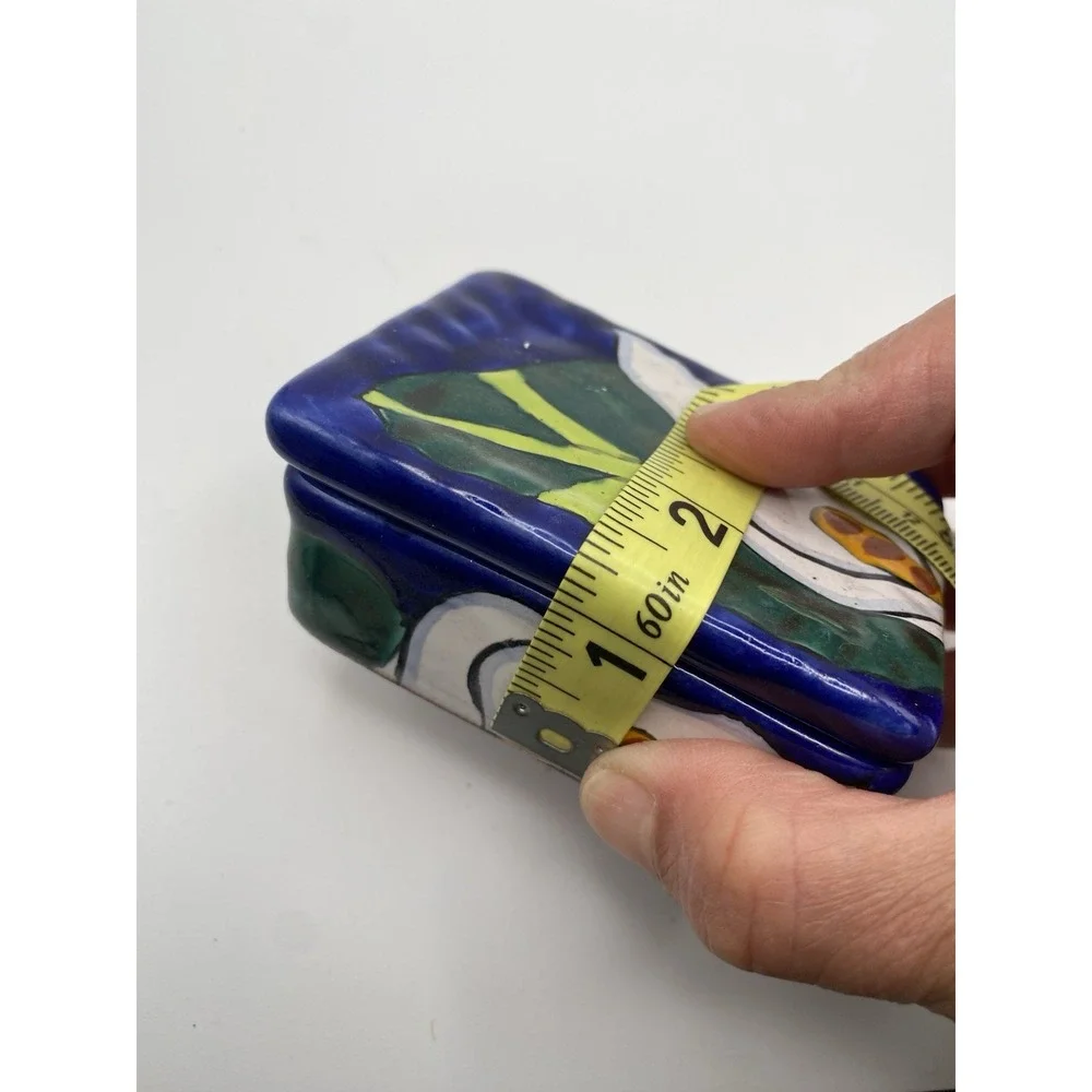 Blue And White Calla Lily Trinket Talavera